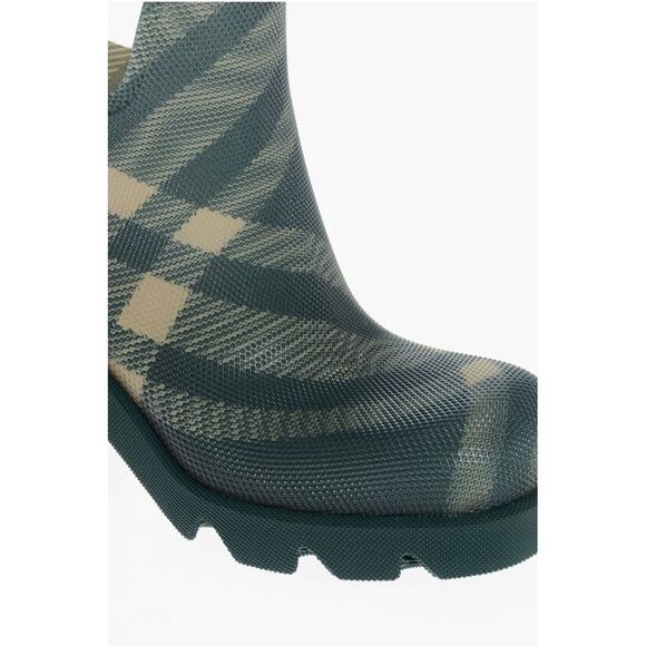 Burberry Tartan Patterned Rubber Booties Women's 8cm - Picture 4 of 5